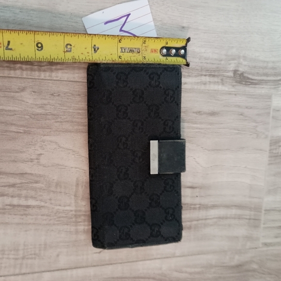 Authentic Gucci Denim Black GG Supreme Long Wallet - Picture 16 of 16